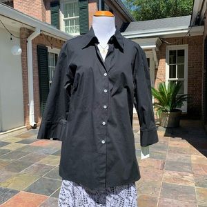 NWT Gemilli Black Classic Stretch Button Down XL